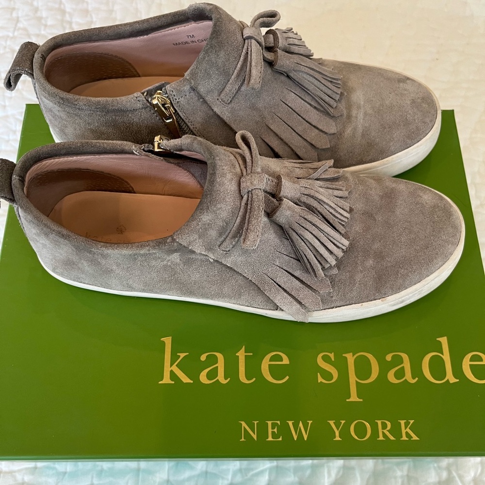 Kate Spade Lenna Suede Tassel Sneaker.  Size 7M